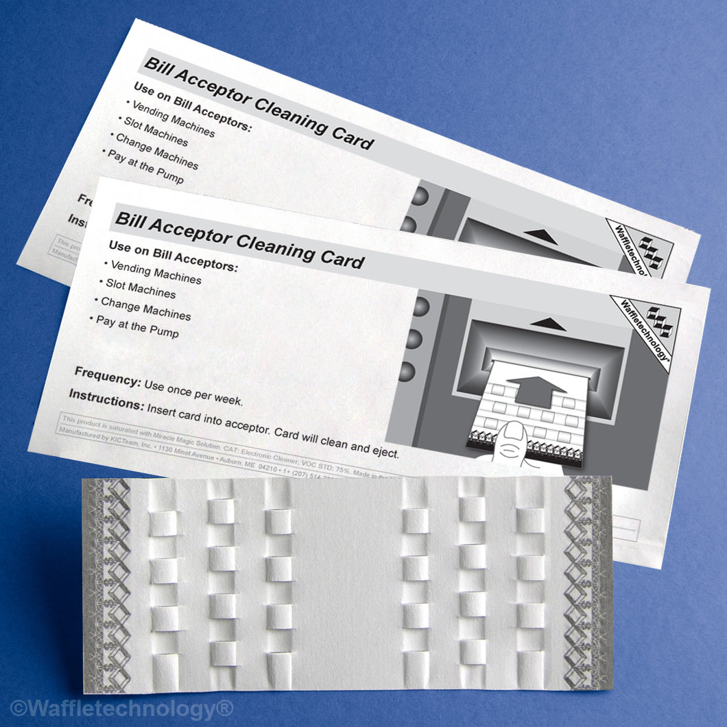 Bill Acceptor Cleaning Card featuring Waffletechnology® - Canswipe